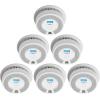 imageXSense 10Year Battery Combination Smoke Carbon Monoxide Alarm Detector with Large LCD Display Standalone Model 5PackRF Interconnected Model