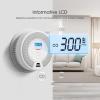 imageXSense 10Year Battery Combination Smoke Carbon Monoxide Alarm Detector with Large LCD Display Standalone Model 5PackRF Interconnected Model