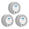 imageXSense 10Year Battery Combination Smoke Carbon Monoxide Alarm Detector with Large LCD Display Standalone Model 5PackRF Interconnected Model