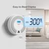 imageXSense 10Year Battery Combination Smoke Carbon Monoxide Alarm Detector with Large LCD Display Standalone Model 5PackRF Interconnected Model