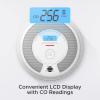 imageXSense 10Year Battery Combination Smoke Carbon Monoxide Alarm Detector with Large LCD Display Standalone Model 5PackStandalone Model