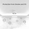 imageXSense 10Year Battery Combination Smoke Carbon Monoxide Alarm Detector with Large LCD Display Standalone Model 5PackStandalone Model