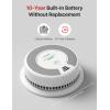 imageXSense 2in1 Smoke and Carbon Monoxide Detector Alarm Not Hardwired 10Year BatteryOperated Dual Sensor Fire ampamp CO Alarm SC06 3PackRF Interconnected Model