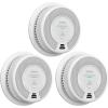 imageXSense 2in1 Smoke and Carbon Monoxide Detector Alarm Not Hardwired 10Year BatteryOperated Dual Sensor Fire ampamp CO Alarm SC06 3PackStandalone Model