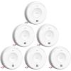 imageXSense AC Hardwired Combination Smoke and Carbon Monoxide Detector Hardwired Interconnected Smoke and CO Detector Alarm with Replaceable Battery Backup XP06 6PackAC Hardwired Model XP06