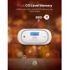 imageXSense Carbon Monoxide Detector Alarm with Digital LCD Display Replaceable Battery CO Alarm Detector with Peak Value Memory XC01R1Pack Interconnected Model