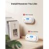 imageXSense Carbon Monoxide Detector Alarm with Digital LCD Display Replaceable Battery CO Alarm Detector with Peak Value Memory XC01R1Pack Standalone Model