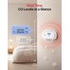 imageXSense Carbon Monoxide Detector Alarm with Digital LCD Display Replaceable Battery CO Alarm Detector with Peak Value Memory XC01R2Pack Interconnected Model