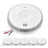 imageXSense Hardwired Combination Smoke and Carbon Monoxide Detector Hardwired Interconnected Smoke and CO Detector Alarm with Replaceable Battery Backup XP04 6PackAC Hardwired Model