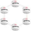 imageXSense Mini Smoke Alarm 10Year Battery Fire Alarm Smoke Detector with LED Indicator ampamp Silence Button XS01 3PackRF Interconnected Model