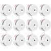 imageXSense Mini Smoke Alarm 10Year Battery Fire Alarm Smoke Detector with LED Indicator ampamp Silence Button XS01 3PackRF Interconnected Model