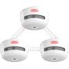 imageXSense Mini Smoke Alarm 10Year Battery Fire Alarm Smoke Detector with LED Indicator ampamp Silence Button XS01 3PackRF Interconnected Model