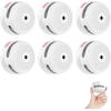 imageXSense Mini Smoke Alarm 10Year Battery Fire Alarm Smoke Detector with LED Indicator ampamp Silence Button XS01 3PackStandalone Model