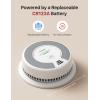 imageXSense Smart Smoke Detector Carbon Monoxide Detector Combo with No Fee App Notification Replaceable Battery Powered Smoke Detector and Carbon Monoxide Detector SC06WX 1PackWiFi Connected Model