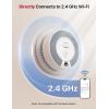 imageXSense Smart Smoke Detector Carbon Monoxide Detector Combo with No Fee App Notification Replaceable Battery Powered Smoke Detector and Carbon Monoxide Detector SC06WX 1PackWiFi Connected Model