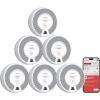 imageXSense Smart Smoke Detector Carbon Monoxide Detector Combo with No Fee App Notification Replaceable Battery Powered Smoke Detector and Carbon Monoxide Detector SC06WX 1PackWiFi Connected Model