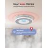 imageXSense Smart Smoke Detector and Carbon Monoxide Detector with Voice Location WiFi Smoke Detector Carbon Monoxide Detector Combo with RealTime App Notifications XP0AiR 1PackWiFi Connected Model