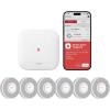imageXSense Smart Smoke Detector with Voice Alerts and 17 Locations WiFi Smoke Alarm with SBS50 Base Station Test from APP Wireless Interconnected Fire Alarm Model XS0BMR61With Base Station