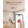 imageXSense Smart Smoke Detector with Voice Alerts and 17 Locations WiFi Smoke Alarm with SBS50 Base Station Test from APP Wireless Interconnected Fire Alarm Model XS0BMR61Without Base Station