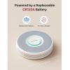 imageXSense Smart Smoke Detector with Voice Alerts and 17 Locations WiFi Smoke Alarm with SBS50 Base Station Test from APP Wireless Interconnected Fire Alarm Model XS0BMR61Without Base Station