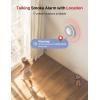 imageXSense Smart Smoke Detector with Voice Alerts and 17 Locations WiFi Smoke Alarm with SBS50 Base Station Test from APP Wireless Interconnected Fire Alarm Model XS0BMR61Without Base Station