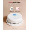 imageXSense Smoke and Carbon Monoxide Detector Combo Wireless Interconnected Combination Smoke and Carbon Monoxide Detector with LCD Display ampamp 10Year Battery RF Interconnected Model 6PackStandalone Model