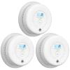 imageXSense Smoke and Carbon Monoxide Detector Combo Wireless Interconnected Combination Smoke and Carbon Monoxide Detector with LCD Display ampamp 10Year Battery RF Interconnected Model 6PackStandalone Model