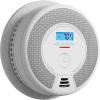 imageXSense 10Year Battery Combination Smoke Carbon Monoxide Alarm Detector with Large LCD Display Standalone Model 5PackRF Interconnected Model