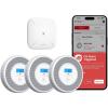 imageXSense Combination Smoke and Carbon Monoxide Detector with Voice Location Interconnected Smoke Detector Carbon Monoxide Detector Combo with Base Station Included Model XP0AMR31With Base Station