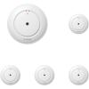 imageXSense Water Leak Detector Water Sensor Alarm Mini Water Detector Alarm with 110 dB Audio Alarm BatteryPowered Water Alarms for Basements Sinks Tanks Pools Model WS01 Pack of 5Pack of 5