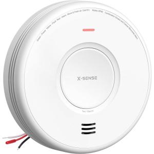 imageXSense AC Hardwired Combination Smoke and Carbon Monoxide Detector Hardwired Interconnected Smoke and CO Detector Alarm with Replaceable Battery Backup XP06 6PackAC Hardwired Model XP06