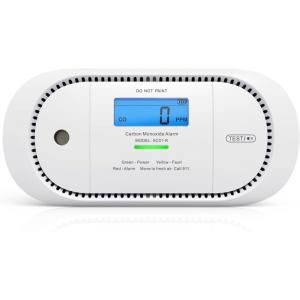 imageXSense Carbon Monoxide Detector Alarm with Digital LCD Display Replaceable Battery CO Alarm Detector with Peak Value Memory XC01R1Pack Standalone Model