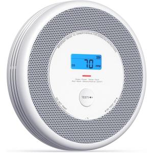 imageXSense Combination Smoke and Carbon Monoxide Detector with Voice Alerts Smoke Detector Carbon Monoxide Detector Combo with Replaceable Battery XP0ASR 5PackVoice Alert