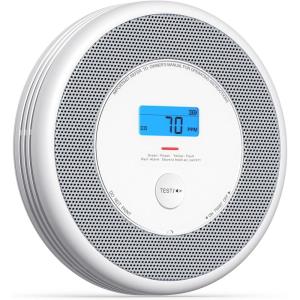imageXSense Combination Smoke and Carbon Monoxide Detector with Voice Location Interconnected Smoke Detector Carbon Monoxide Detector Combo with Base Station Included Model XP0AMR31Without Base Station