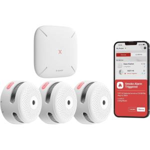 imageXSense Smart Carbon Monoxide Detector XC01M an Accessory for FS31 or FS51 Smoke Alarm Kit Wireless Interconnected Portable CO Detector Model XC01M 1PackWith Base Station