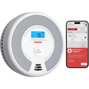 imageXSense Smart Smoke Detector Carbon Monoxide Detector Combo with Replaceable Battery WiFi Smoke and Carbon Monoxide Detector with RealTime App Notifications SC07WX 3Pack1Pack