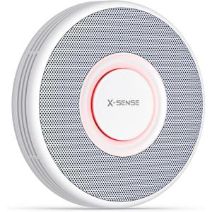 imageXSense Smart Smoke Detector with Voice Alerts and 17 Locations WiFi Smoke Alarm with SBS50 Base Station Test from APP Wireless Interconnected Fire Alarm Model XS0BMR61Without Base Station