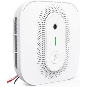imageXSense Smoke Detector Carbon Monoxide Detector Combo Hardwired with Voice Location Hardwired Interconnected Smoke and Carbon Monoxide Detector Model XP02AR 10PackAC Hardwired Interconnected Model