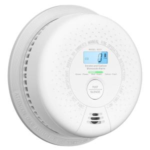 imageXSense Smoke and Carbon Monoxide Detector Combo Wireless Interconnected Combination Smoke and Carbon Monoxide Detector with LCD Display ampamp 10Year Battery RF Interconnected Model 6PackStandalone Model