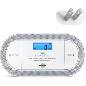 imageXSense WiFi Plugin Carbon Monoxide Detector with AAA Battery Backup NoCost App Notifications XC0CiA 1PackStandalone Model