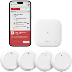 imageXSense WiFi Water Sensor Accessory for SWS54 Water Sensor Kit SBS50 Base Station Required Model SWS51 1Pack4 Sensors 0 dB  Base Station