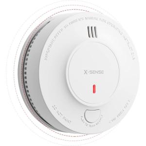 imageXSense Wireless Interconnected Battery Powered Smoke Detector Fire Alarm with Over 820 ft Transmission Range SD19W Pack of 6RF Interconnected Model
