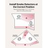 imageXSense Smart WiFi Smoke Detector with Voice Alerts and 17 Locations Fire Alarm Fire Detector 13 in 33 mm Thick XS0BiR 1 Pack3 Pack