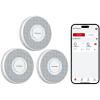 imageXSense Smart WiFi Smoke Detector with Voice Alerts and 17 Locations Fire Alarm Fire Detector 13 in 33 mm Thick XS0BiR 1 Pack3 Pack