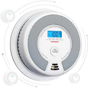imageXSense Smoke Detector Carbon Monoxide Alarm Combo 10Year NonReplaceable Battery Not Hardwired Model XP0HSN 1PackRF Interconnected Model