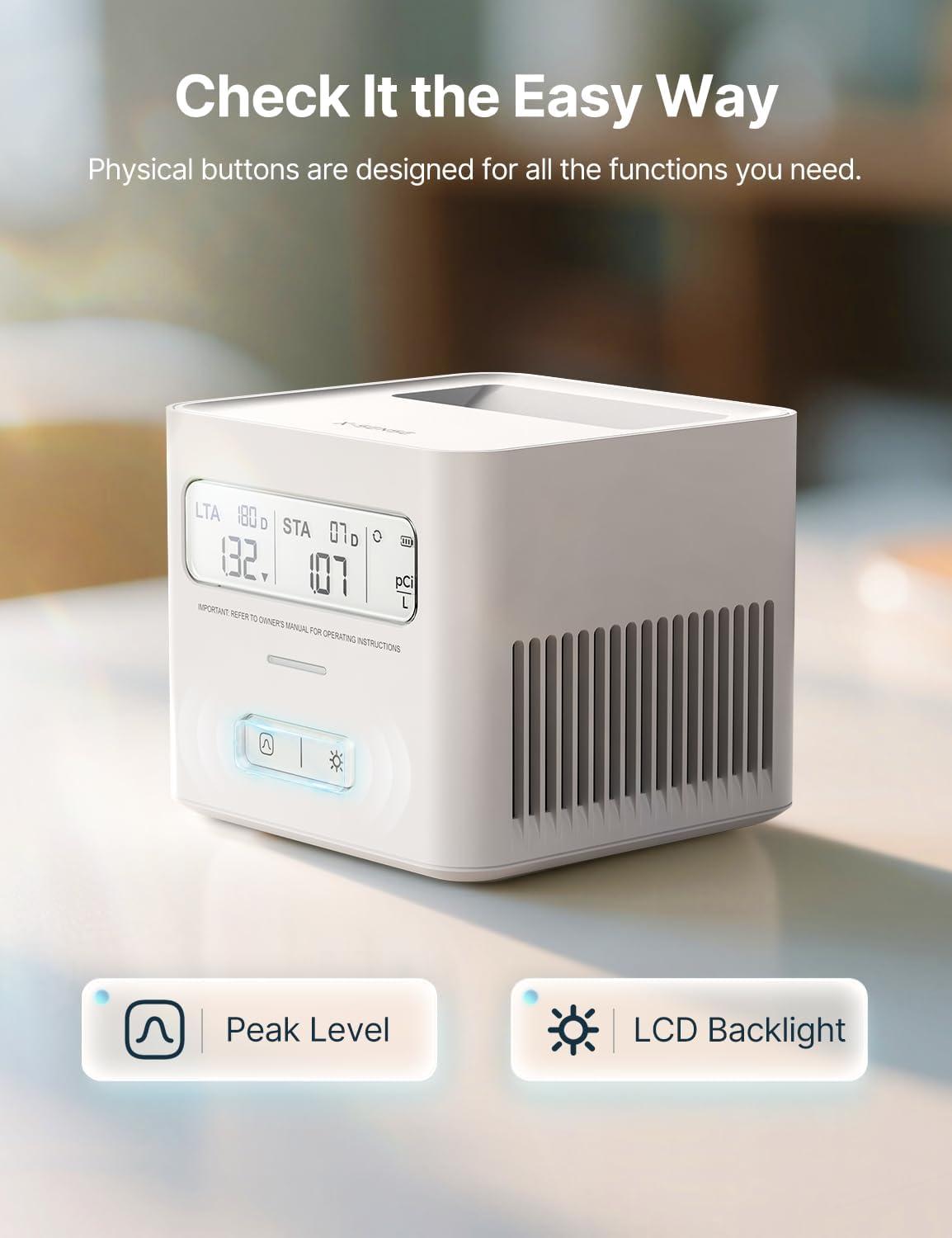 imageXSense Radon Detector for Home Easy to Use Zero Lab Fees No Installation Required Continuous Monitoring with Clear LCD Screen XR0ASR