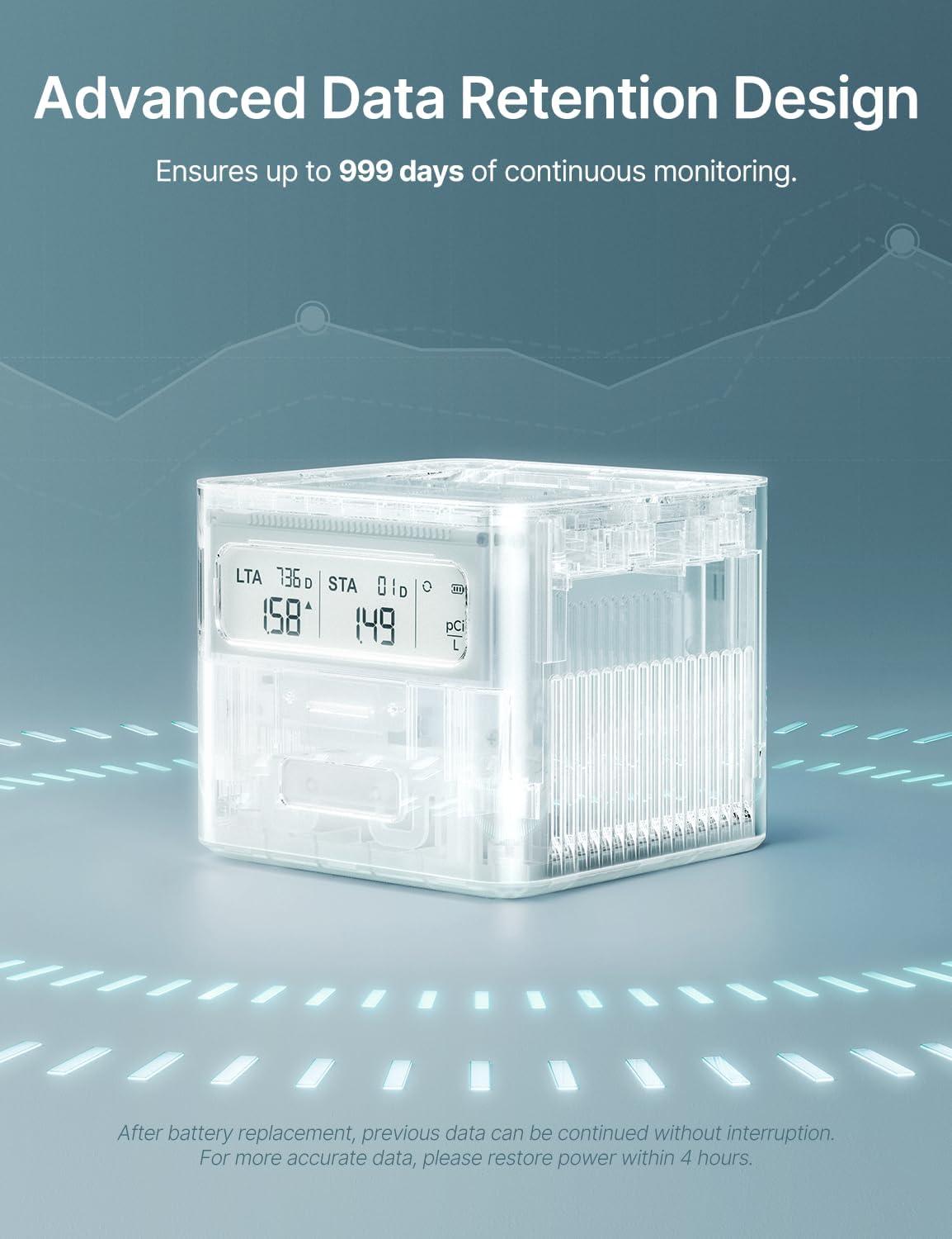 imageXSense Radon Detector for Home Easy to Use Zero Lab Fees No Installation Required Continuous Monitoring with Clear LCD Screen XR0ASR