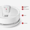 imageXSense Smoke Alarm 10Year Battery Fire Alarm Smoke Detector with LED Indicator ampamp Silence Button SD2K0AXStandalone Model SD2L0AX