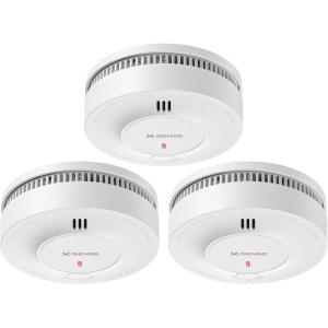 imageXSense Smoke Alarm 10Year Battery Fire Alarm Smoke Detector with LED Indicator ampamp Silence Button SD2K0AX3 PackStandalone Model 3Pack