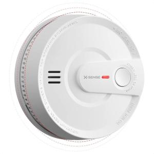 imageXSense Smoke Alarm 10Year Battery Fire Alarm Smoke Detector with LED Indicator ampamp Silence Button SD2K0AXRF Interconnected Model